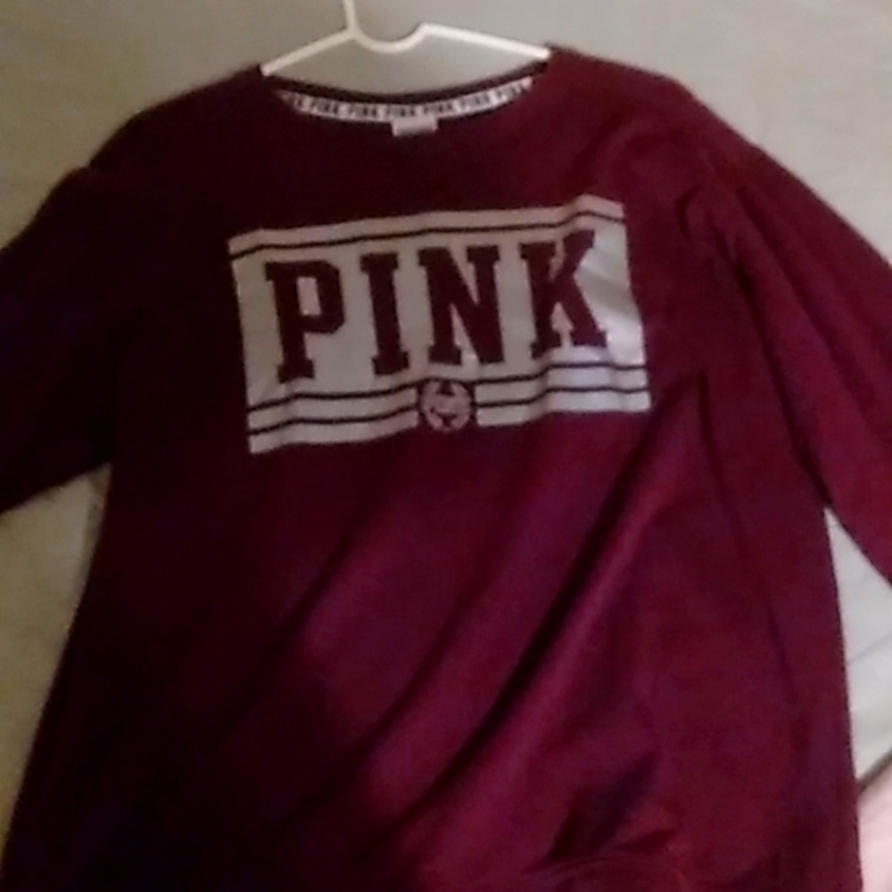 PINK, Small and Maroon Sweatshirt